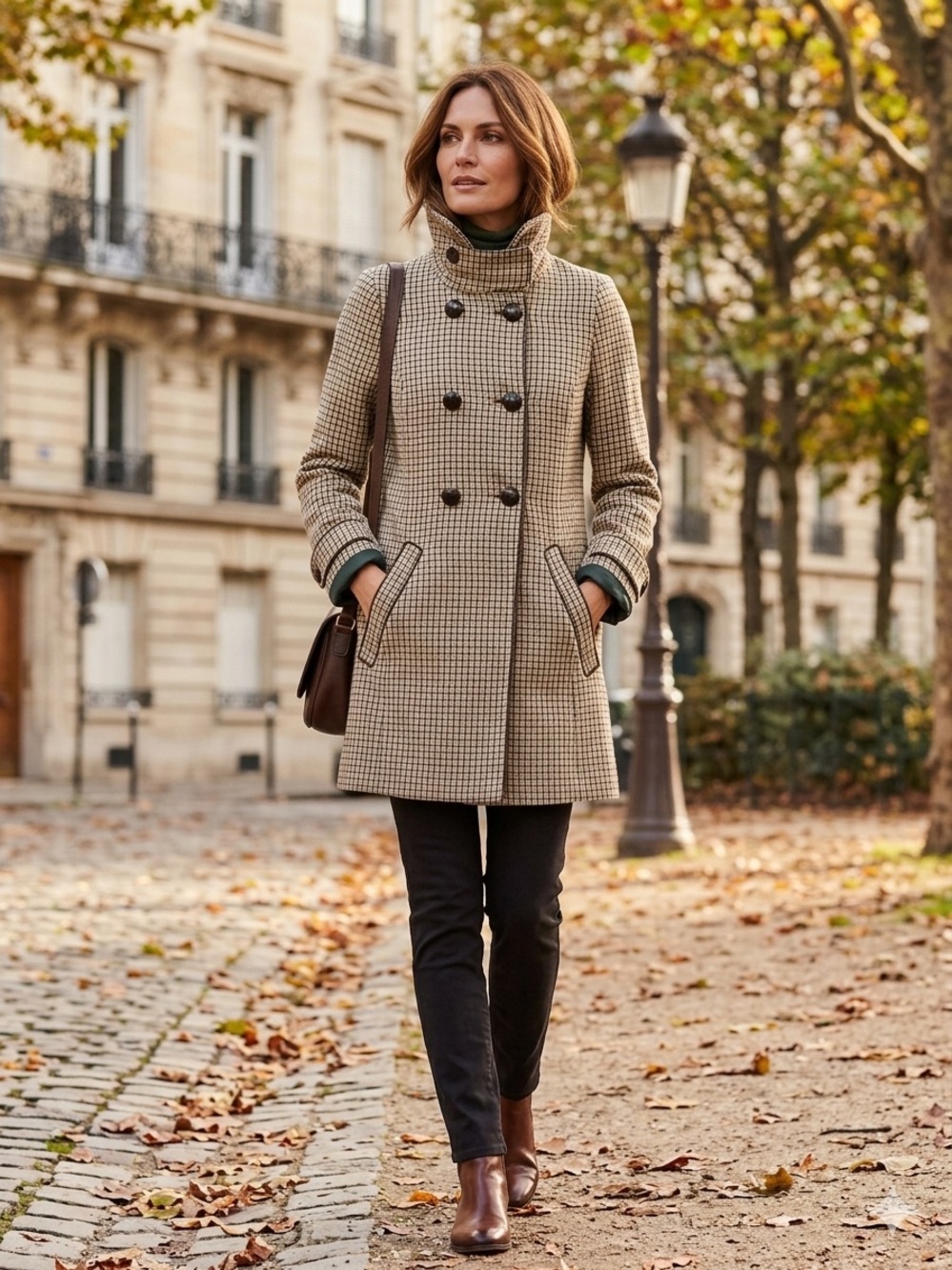 Archive 50% Wool Houndstooth Peacoat - '70s British Mod Revival